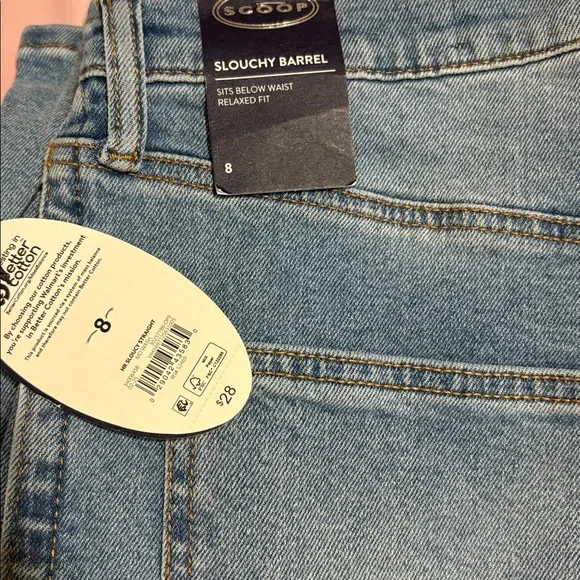 Scoop Women's Slouchy Barrel Straight High Rise Jeans Size 8 - Picture 5 of 5